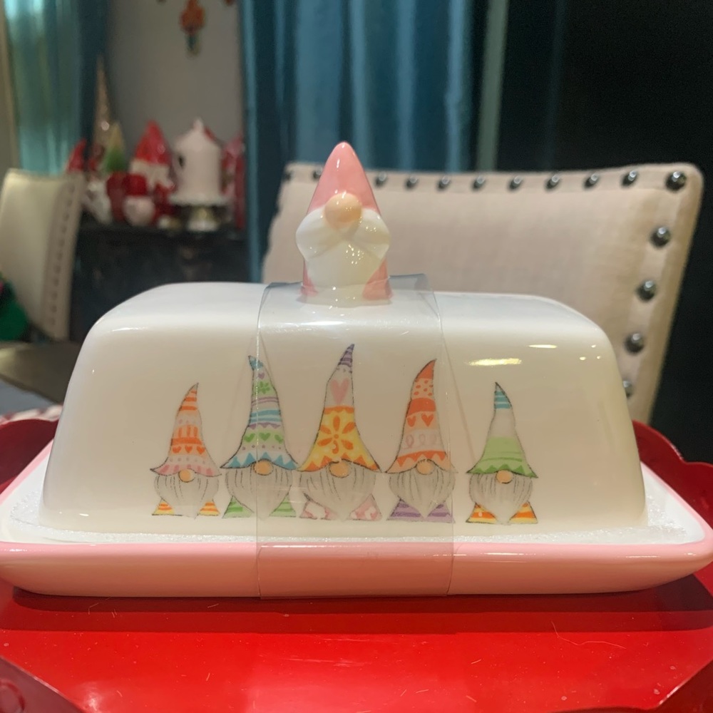 Easter Gnome Butter Dish